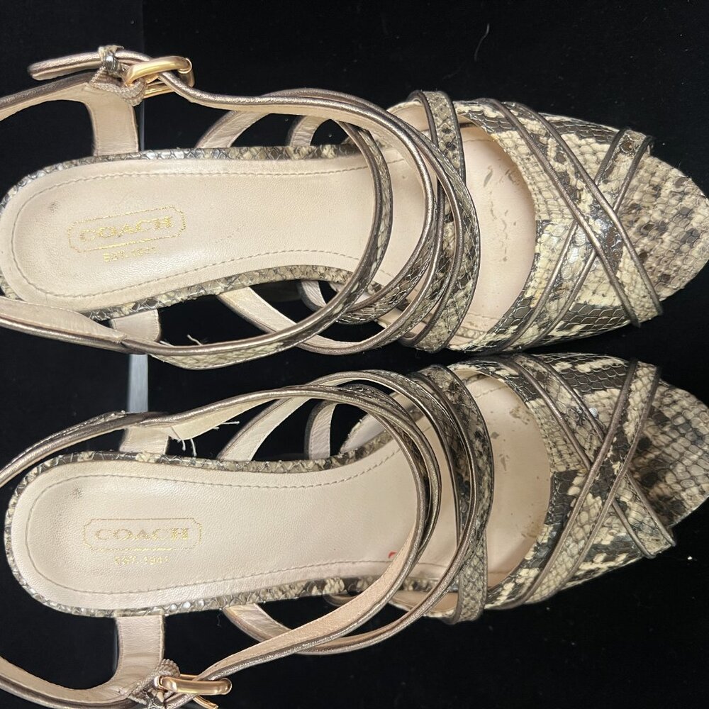 Coach Python Skin Platform Sandal - image 4